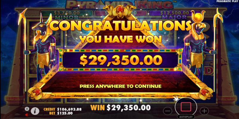Pyramid King Slot - Khám phá cơ hội để lấy phần thưởng khủng Đơn vị tiền tệ trong game