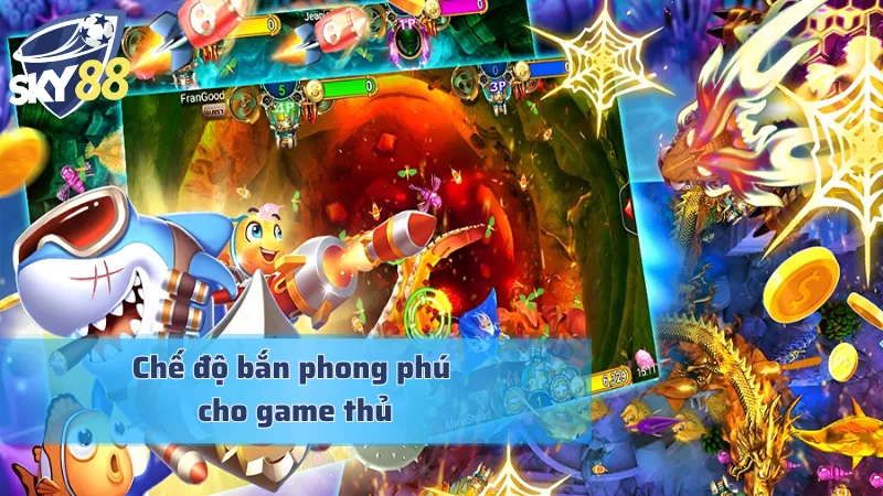Royal Fishing - Đắm Mình Vào Đại Dương Bắn Cá Hoàng Gia Quý Tộc Cung cấp đa dạng chế độ bắn cho người chơi